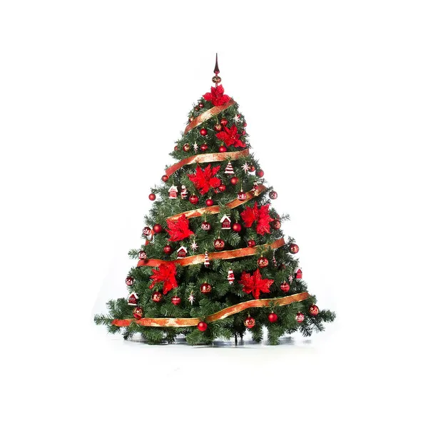 Arbolito Navidad Extra Lujo Patagonia 2.10mt Rojo Decoración