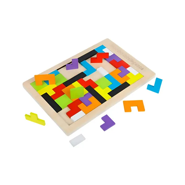 Puzle Tetris, 100% Madera, 40 Piezas, Top Gift Challenge