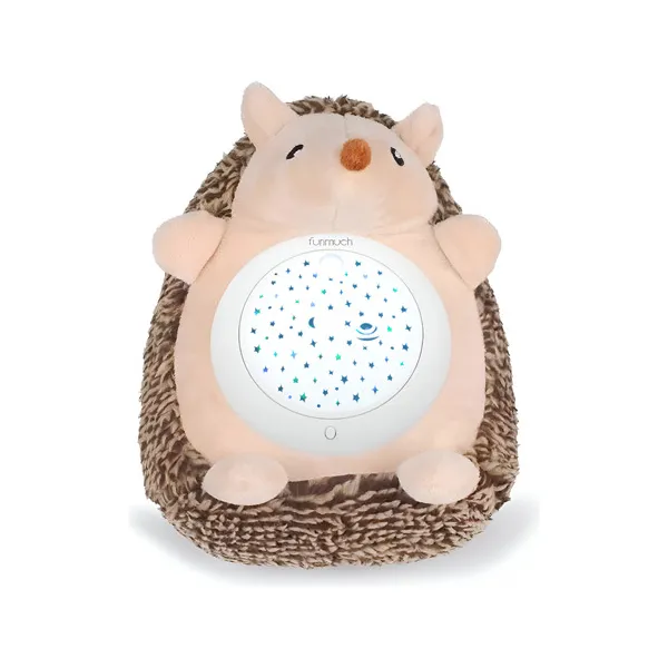Peluche Erizo Con Luz Y Música Juguete Proyector Giratorio