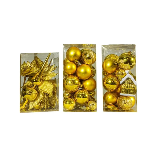 Kit Adornos Navidad Oro 60 Piezas