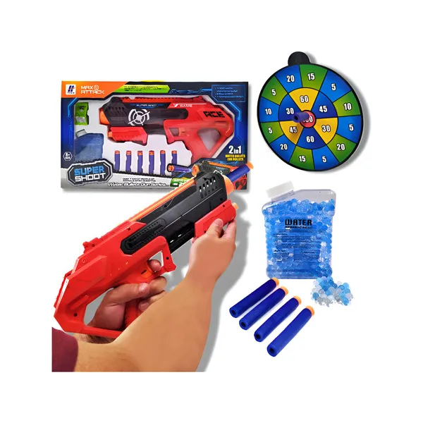 Pistola Hidrogel Arma De Juguete Lanzador 2 En 1 Bala Dardos