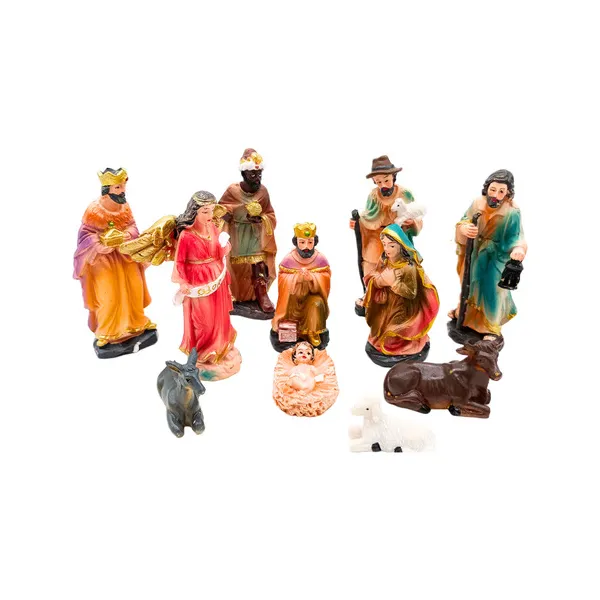Pesebre Navideño Sagrada Familia Figuras Ceramica Artesanal