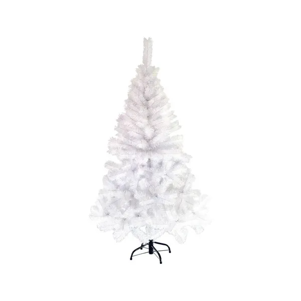 Arbol De Navidad Arbolito Pino Blanco Tronador De Lujo 1.50m Pie Metal Deco