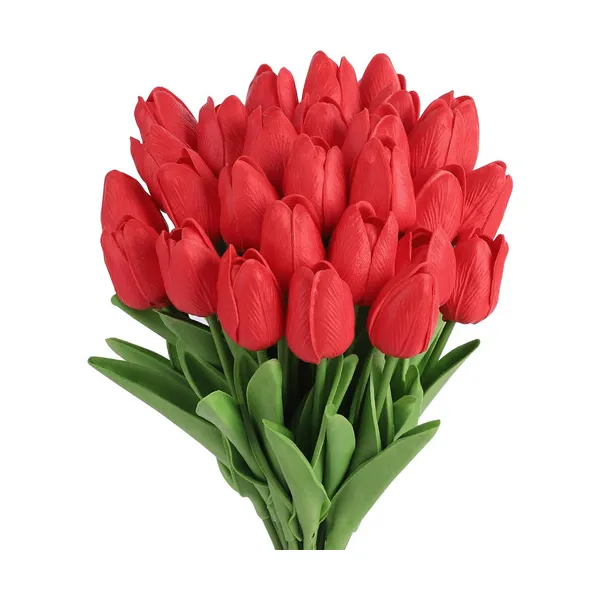 Tulipan Artificial Flores Artificiales Decoracion Ramo X20
