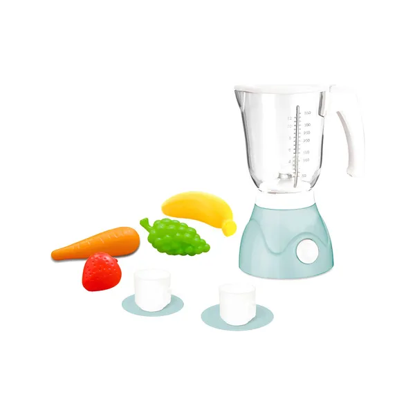 Juego De Cocina Infantil: Licuadora Roja Con Frutas Y Más