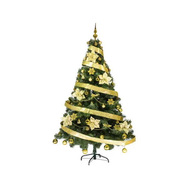 Arbol Navidad Tronador Lujo 1,80mts + Kit 60 Oro Cybermonday