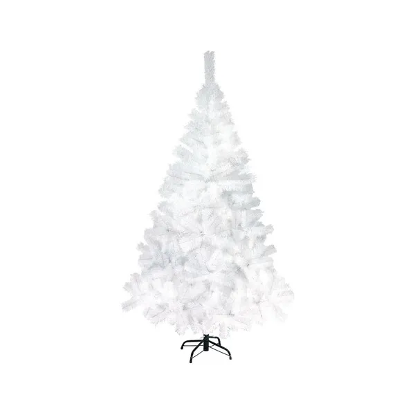 Arbol Navidad Blanco Tronador De Lujo 2.10mts Base Metálica