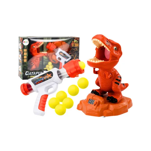 Dinosaurio Con Pistola De Lanza Dardo Pelota Juego Al Blanco