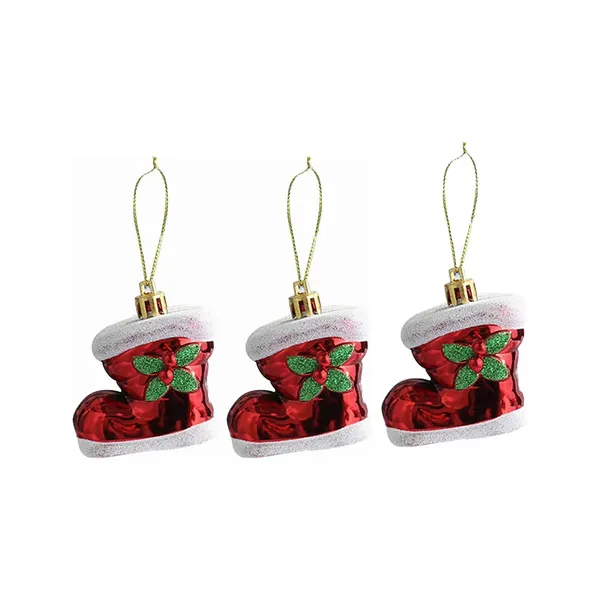Adornos Colgante Navideño Decoración Navidad Botas X3