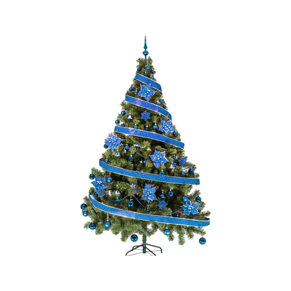 Arbol De Navidad Tronador Lujo 2,10mts Pino Decorado Azul