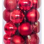 Bolas De Navidad 6cm Adornos Navideños Tubo X100 Esferas