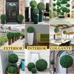 Esfera Planta Artificial Decoracion Cesped 18cm