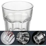Set X12 Vasos De Vidrio Hexagonal 335ml Color Transparente