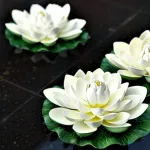Flor De Loto Flotante Flores Artificiales Decoracion X5