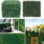 Jardin Vertical Artificial Muro Verde Panel Frondoso Plantas Color Verde/blanco