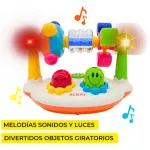 Set De Actividades Musical Sonajero Con Luz Para Bebe Color Blanco