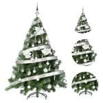 Arbolito Navidad Montañes Deluxe 1.30mts Decoración Plata 
