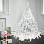 Arbol De Navidad Blanco Montañes Deluxe 2,10mts Pie Metal