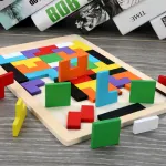 Puzle Tetris, 100% Madera, 40 Piezas, Top Gift Challenge