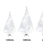 Arbol Navidad Blanco Tronador De Lujo 2.10mts Base Metálica