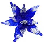 Flor 25cm Azul Arbol De Navidad Adornos Decoración X4u 