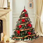 Arbolito Navidad Extra Lujo Patagonia 1.80mt Rojo Decoración