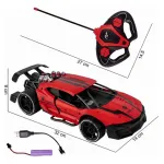 Auto Deportivo A Radio Control Remoto Con Efecto Humo Y Luz