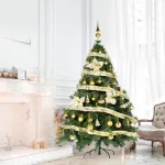 Arbolito Navidad Montañes Deluxe 1.80mt + Decoración Oro 