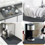 Escurridor Platos Mat Secaplatos Absorbente Secado Rapido Color Negro