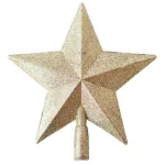 Estrella Puntal Dorado 15cm Para Arbol De Navidad 