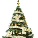 Arbolito Navidad Montañes Deluxe 1.80mt + Decoración Oro 
