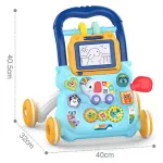 Andador Caminador Con Pizarra Y Sonido Explorer Fan Cm11 Color Celeste
