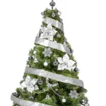Arbolito Navidad Tronador Lujo 1,80mt + Kit 60 Plata Deco