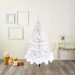 Arbol De Navidad Arbolito Pino Blanco Tronador De Lujo 1.50m Pie Metal Deco