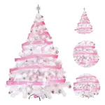 Arbol Navidad Blanco Montañes Deluxe 1,80m + Kit Rosa Adorno