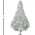 Árbol De Navidad Canadian Spruce Blanco/plata 2mts