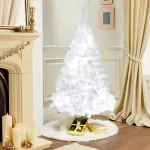 Arbol Navidad Blanco Tronador De Lujo 2.10mts Base Metálica