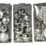 Kit Adornos Navidad Plata 60 Piezas
