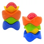Bloques Formas Apilables Encastre Bebe Juguete Didáctico Color Rojo