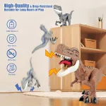 Dinosaurio T-rex Juguete Articulado Con Luz Y Sonido