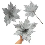 Flor 25cm Azul Arbol De Navidad Adornos Decoración X4u 