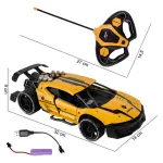 Auto Deportivo A Radio Control Remoto Con Efecto Humo Y Luz