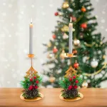 Candelabro Porta Velas Metalicos Decorativos Navidad 15cm 