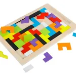 Puzle Tetris, 100% Madera, 40 Piezas, Top Gift Challenge