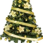 Arbol Navidad Tronador Lujo 1,80mts + Kit 60 Oro Cybermonday