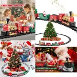 Pista Tren Navideño Luz Y Sonido Locomotora Vagones Juguete