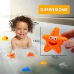 Set Animales De Goma Muñecos Para Jugar En La Bañera Color Naranja