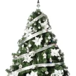 Arbolito Navidad Extra Lujo Patagonia 2.10mt + Adornos Plata