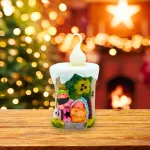 Pesebre Navideño Vela Con Luz Decoracion Navidad