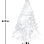 Arbol Navidad Blanco Tronador De Lujo 2.10mts Base Metálica